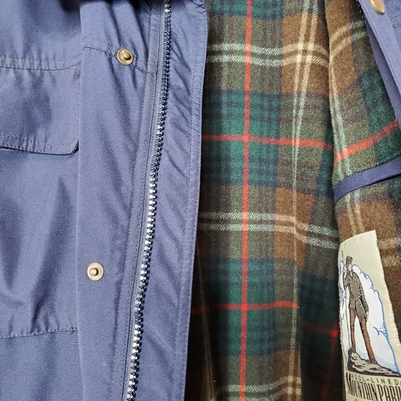 Eddie Bauer Men's Wool Lined Parka Blue Heavy Coat - Picture 3 of 7